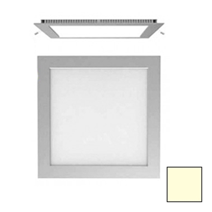 Imagen de Downlight LED Cuadrado Plata 18W Blanco Cálido